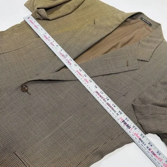 Canali Proposta Bernini Wool Blazer Sport Coat Jacket Hound Raven Brown 46R